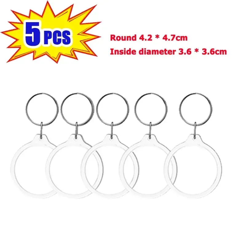 Clear Tassels Acrylic Photo Frame Keychain for DIY