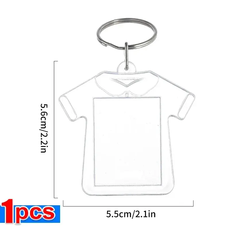 Clear Tassels Acrylic Photo Frame Keychain for DIY