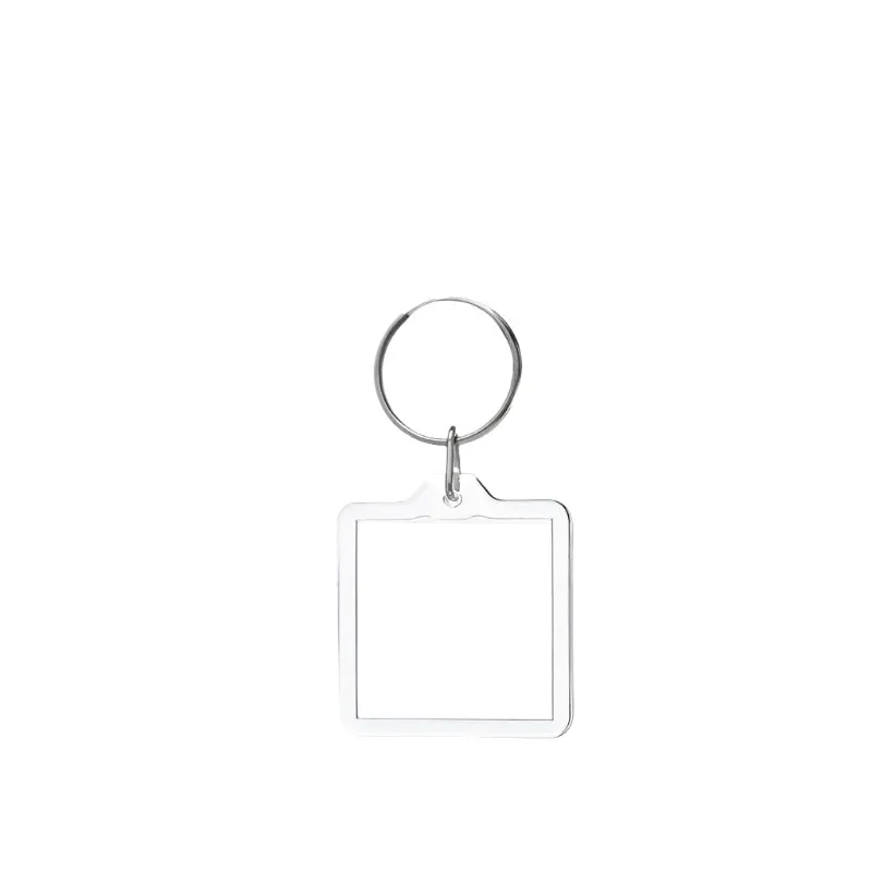 Clear Tassels Acrylic Photo Frame Keychain for DIY