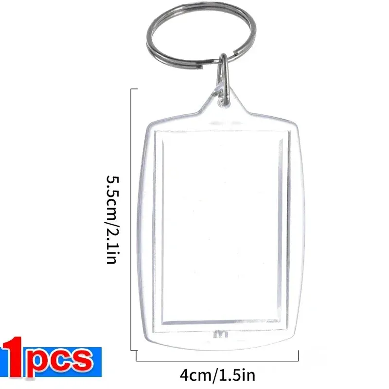Clear Tassels Acrylic Photo Frame Keychain for DIY