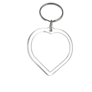 Clear Tassels Acrylic Photo Frame Keychain for DIY