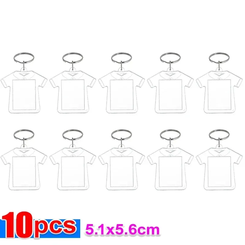 Clear Tassels Acrylic Photo Frame Keychain for DIY