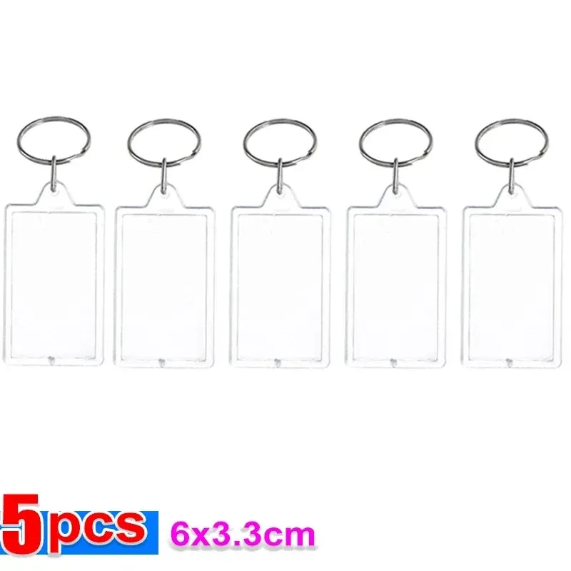 Clear Tassels Acrylic Photo Frame Keychain for DIY