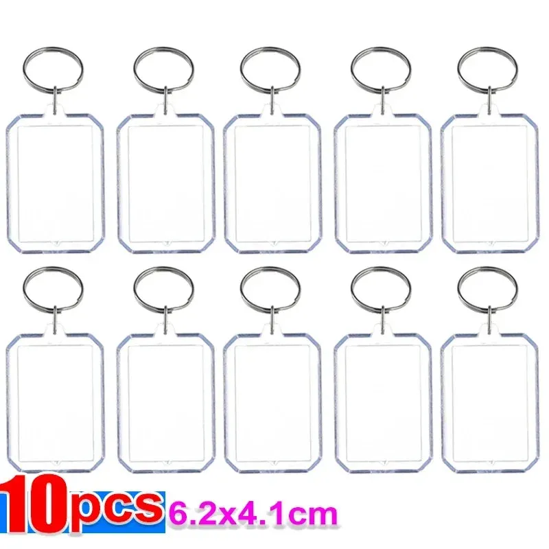 Clear Tassels Acrylic Photo Frame Keychain for DIY