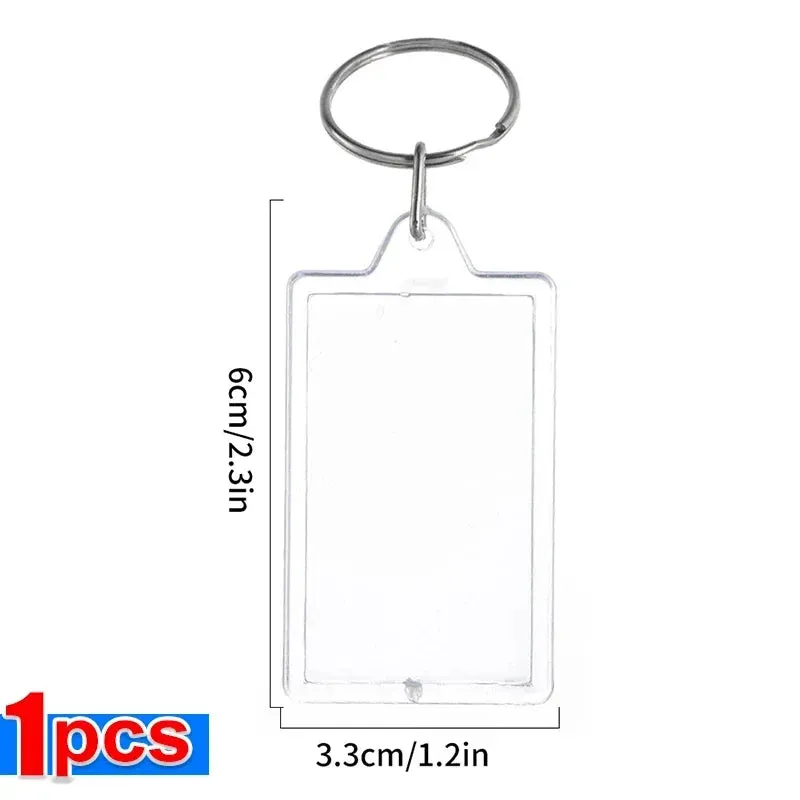Clear Tassels Acrylic Photo Frame Keychain for DIY