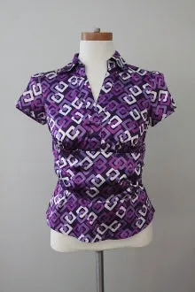 Cool Winter Geometric Print Top