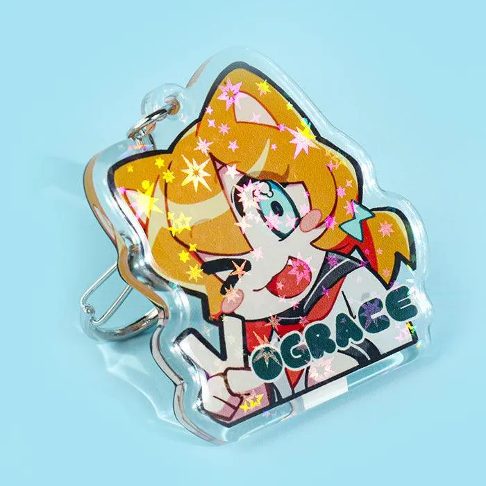 Custom Epoxy Holographic Keychain