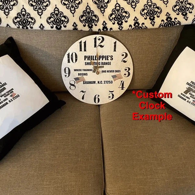 Custom Logo Clock- Personalized Logo Clock- Add Your Own Logo And Colors