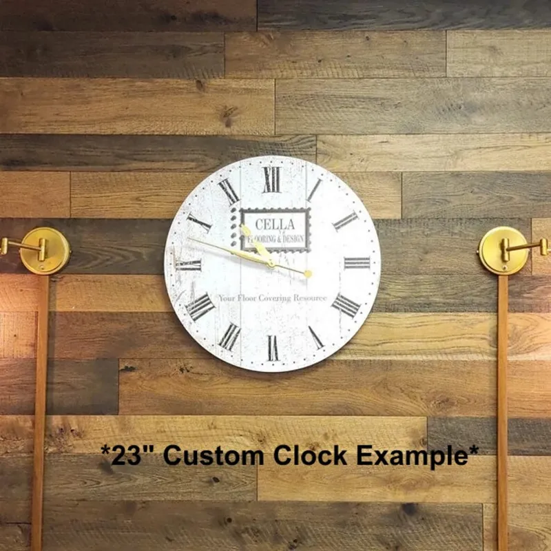 Custom Logo Clock- Personalized Logo Clock- Add Your Own Logo And Colors
