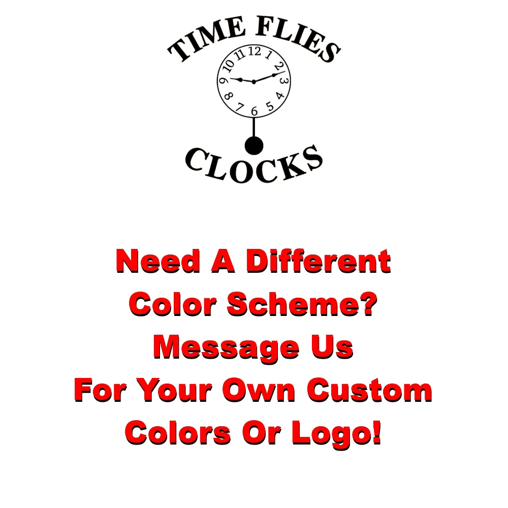 Custom Logo Clock- Personalized Logo Clock- Add Your Own Logo And Colors