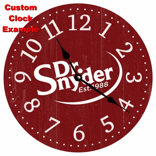 Custom Logo Clock- Personalized Logo Clock- Add Your Own Logo And Colors