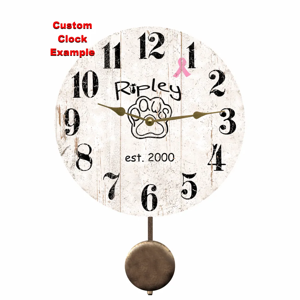 Custom Logo Clock- Personalized Logo Clock- Add Your Own Logo And Colors