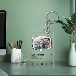 Custom Photo Song Title Singer Name Plaque Frame Acrylic Keychain