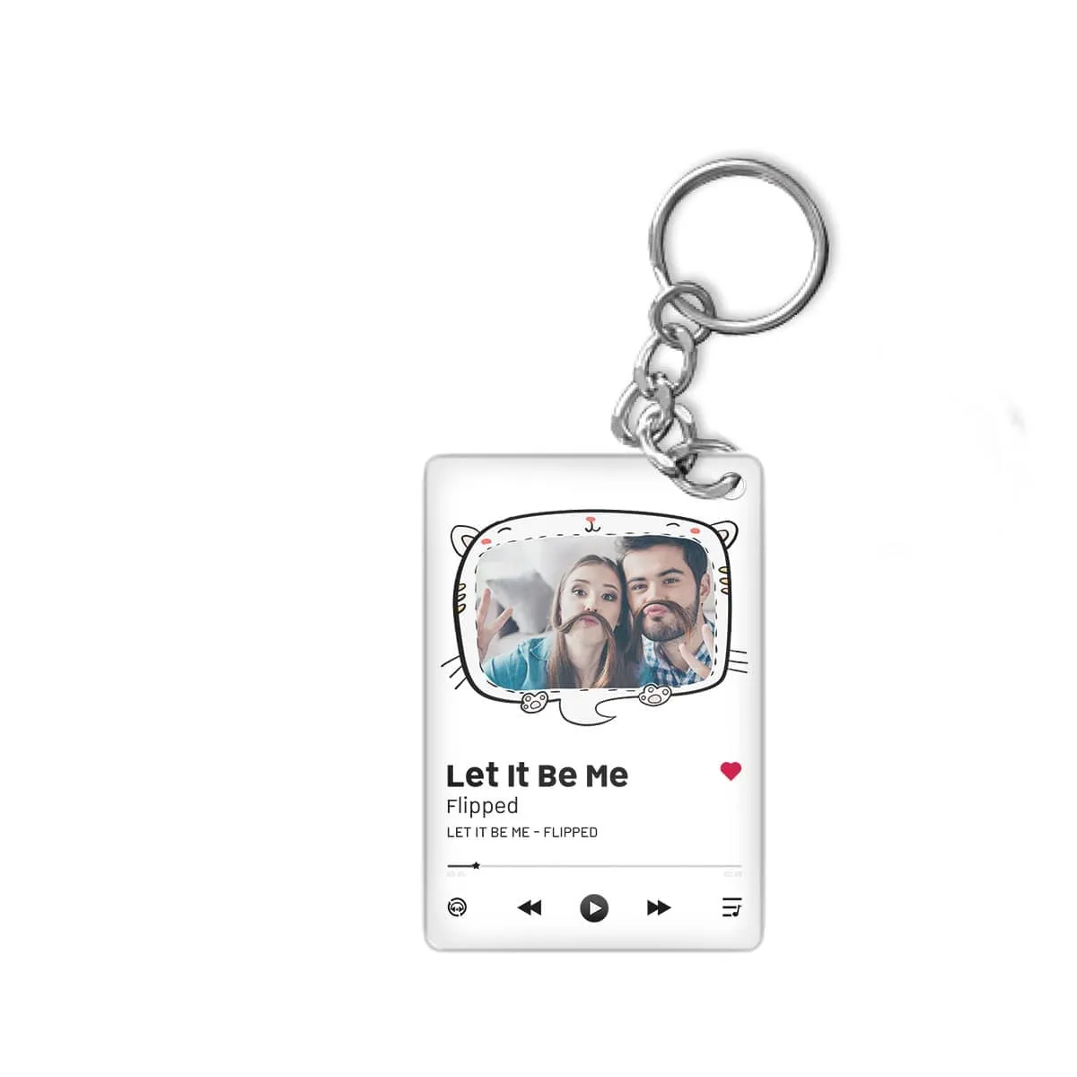 Custom Photo Song Title Singer Name Plaque Frame Acrylic Keychain