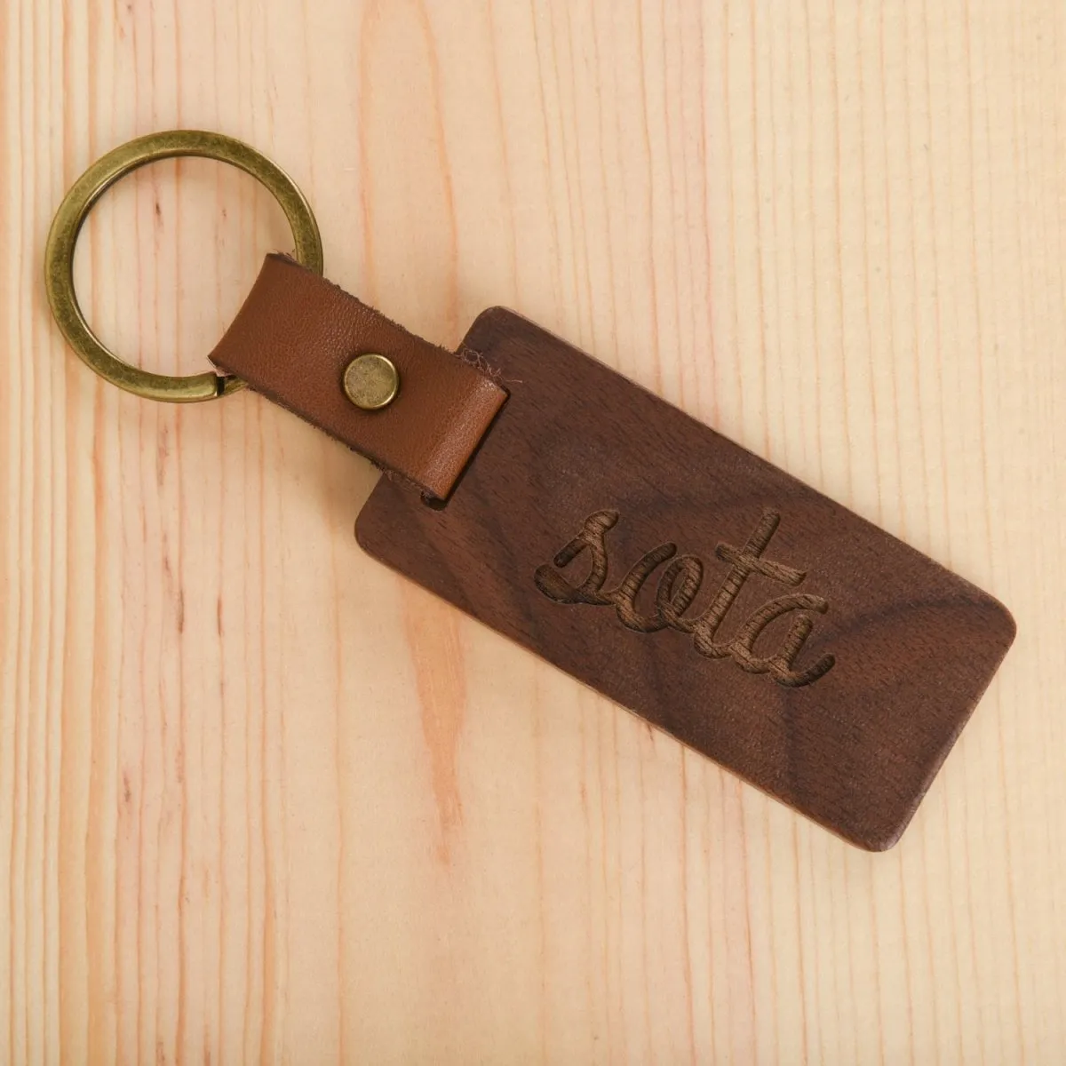 Custom Wild Wood Keychain