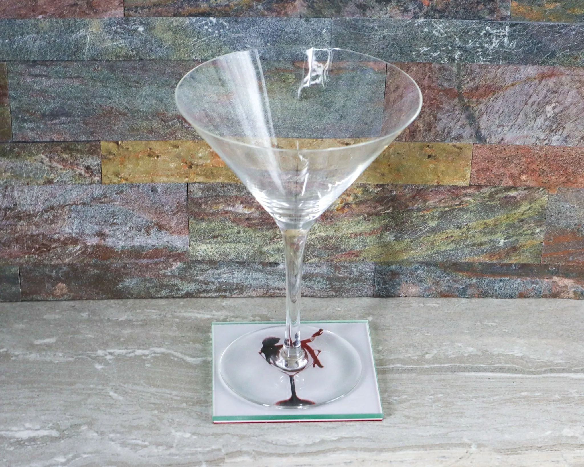Customizable Vintage Pin-Up Martini Glass Coaster Set by LightAndTimeArt