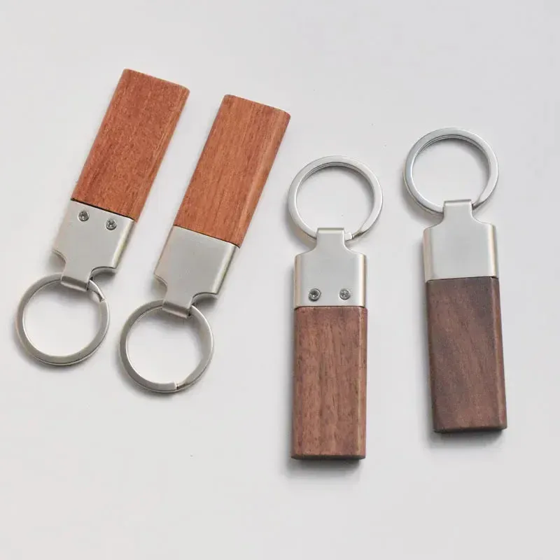 Customized Wooden Metal Blanks Keychain