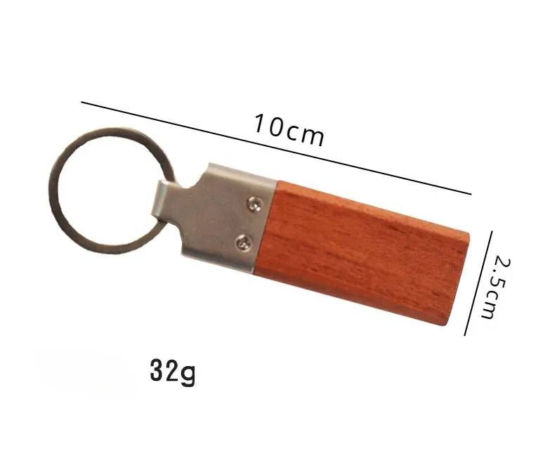 Customized Wooden Metal Blanks Keychain