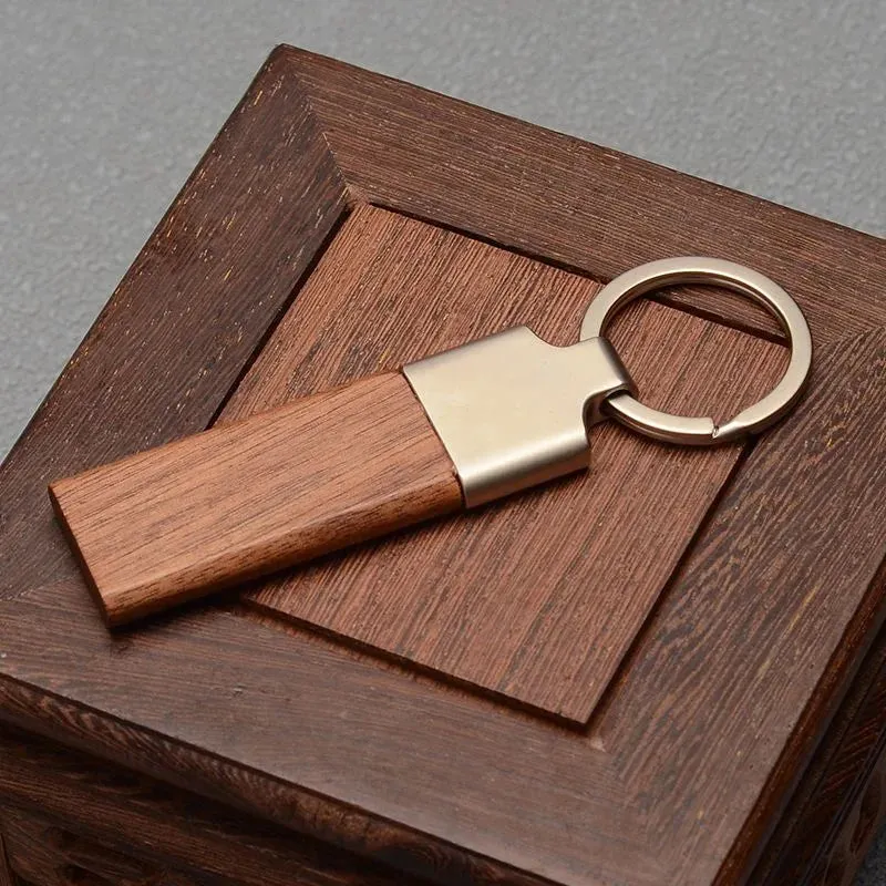 Customized Wooden Metal Blanks Keychain
