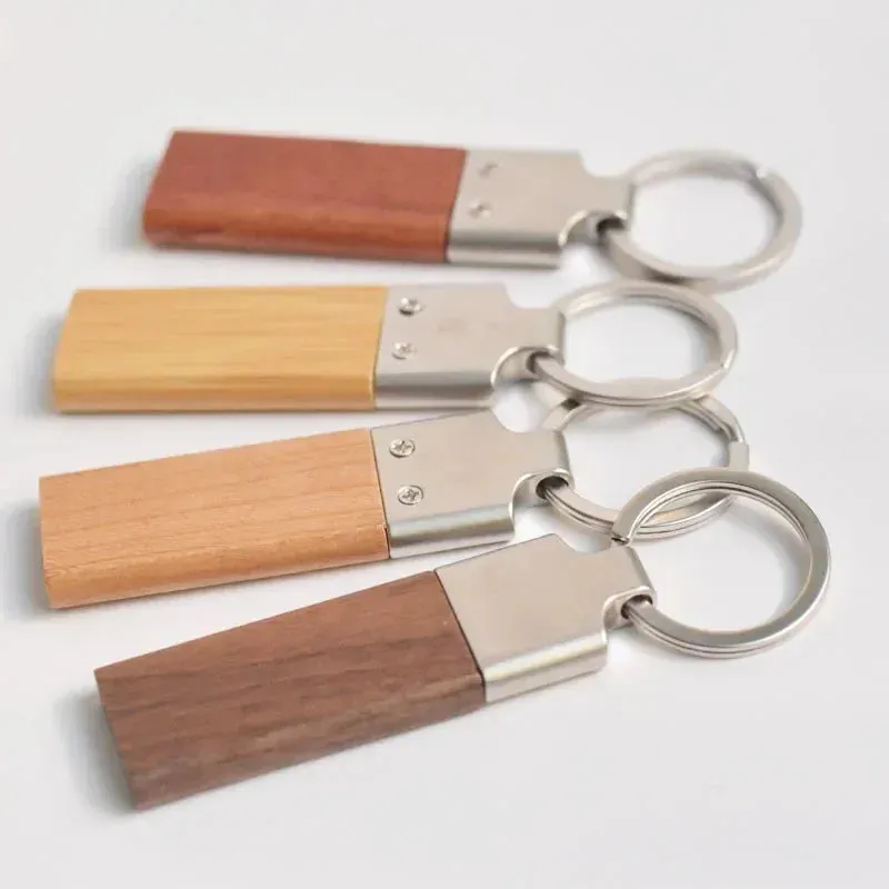 Customized Wooden Metal Blanks Keychain
