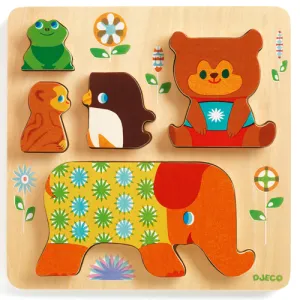 Djeco Wooden Puzzle- Woodypile 5pcs