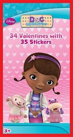 Doc McStuffins Deluxe Valentine's Day Cards with Stickers (34ct)
