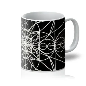 Double Wave Optics and Space Geometry After Walter Russell Print Mug