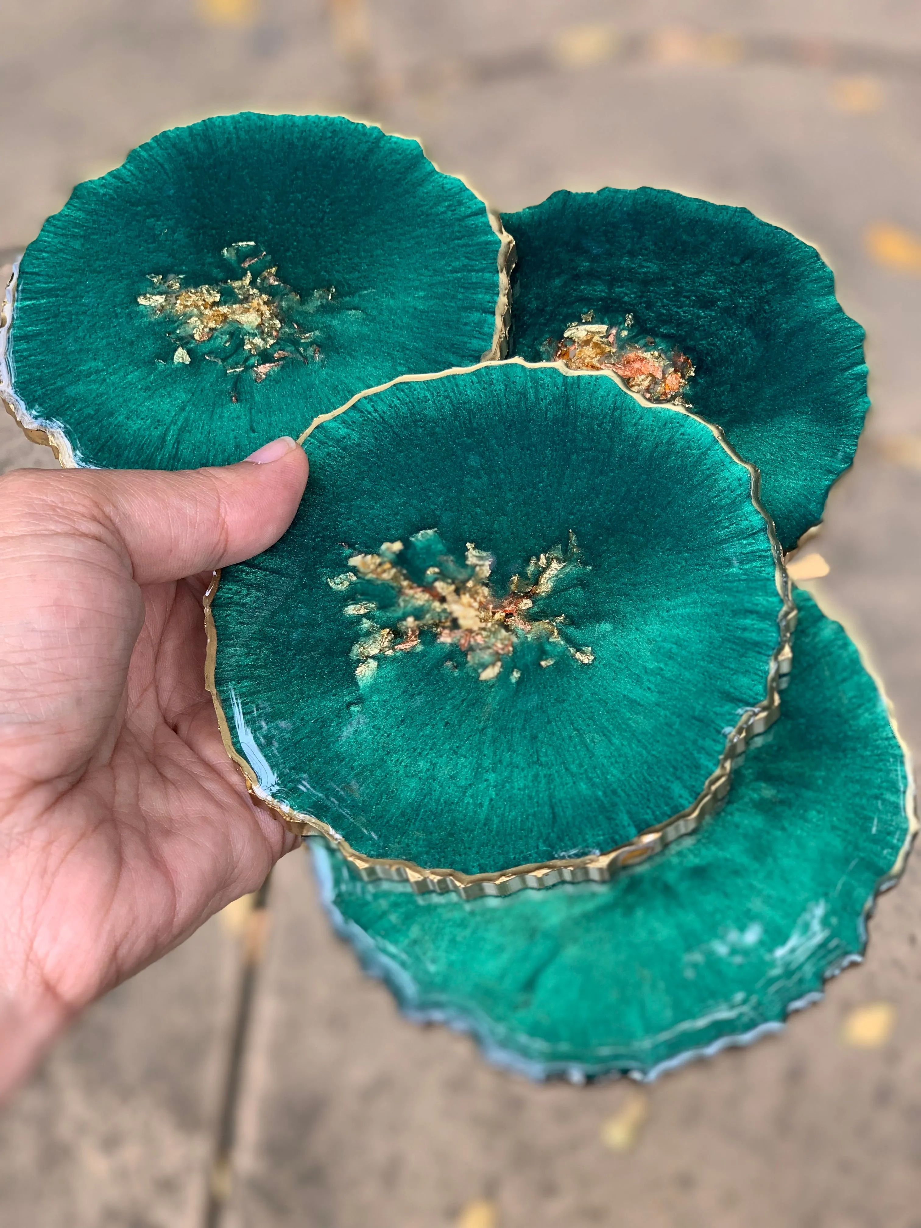 Drink Coasters - Emerald