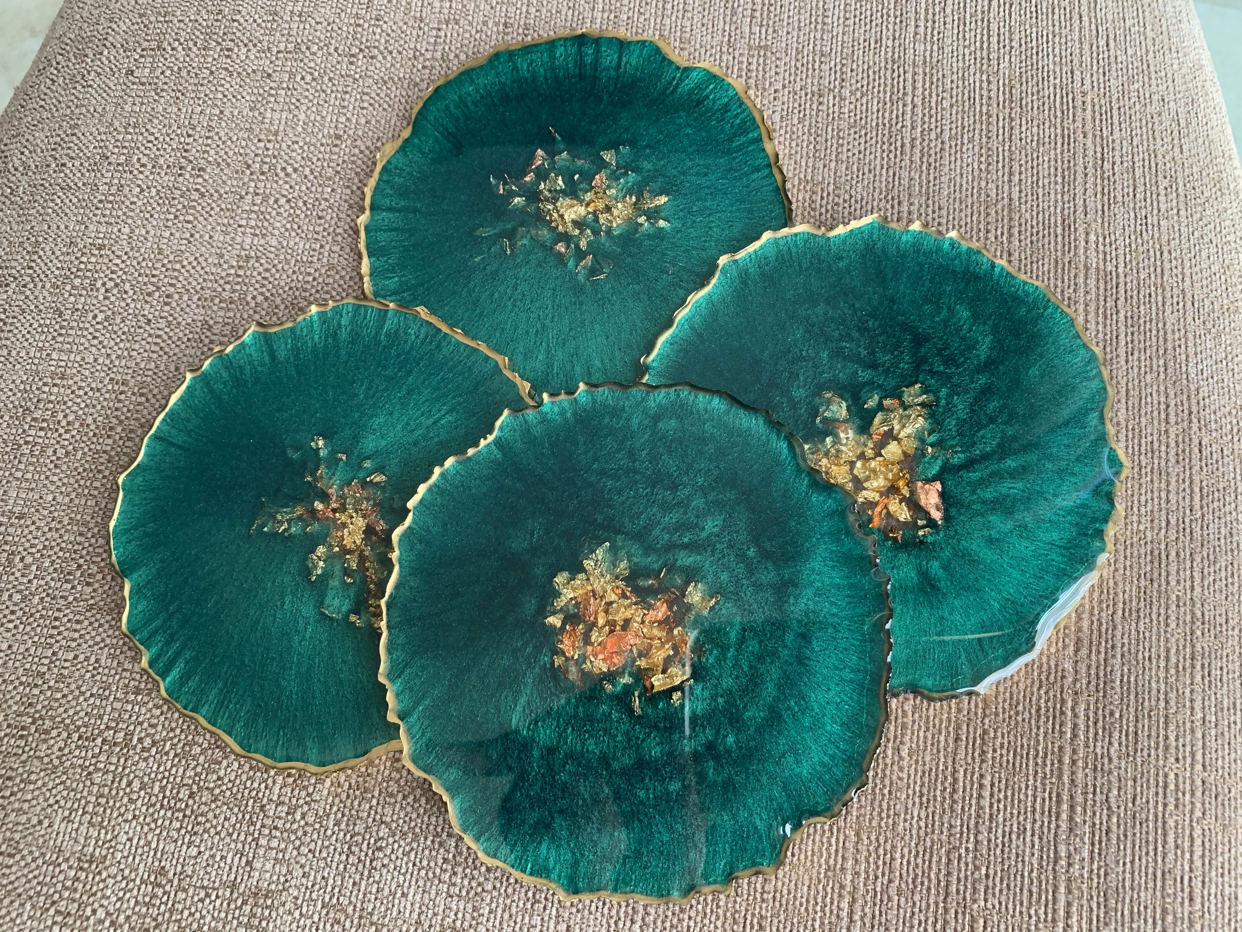 Drink Coasters - Emerald