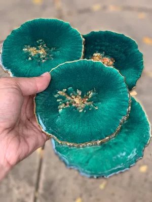 Drink Coasters - Emerald