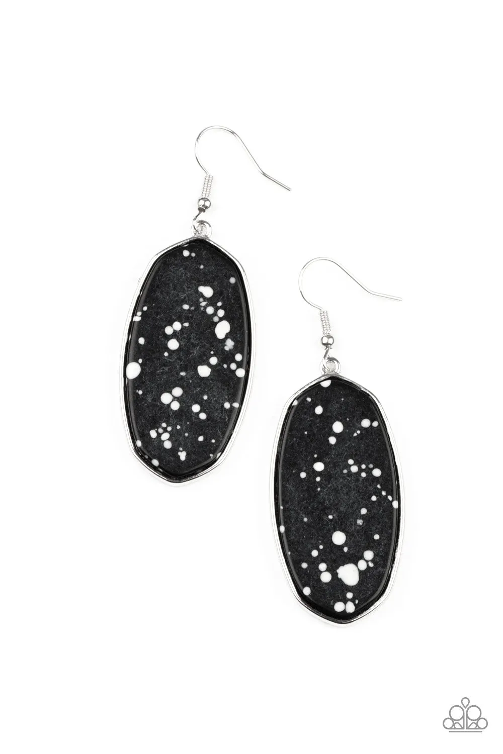 Earrings Stone Sculptures - Black E184
