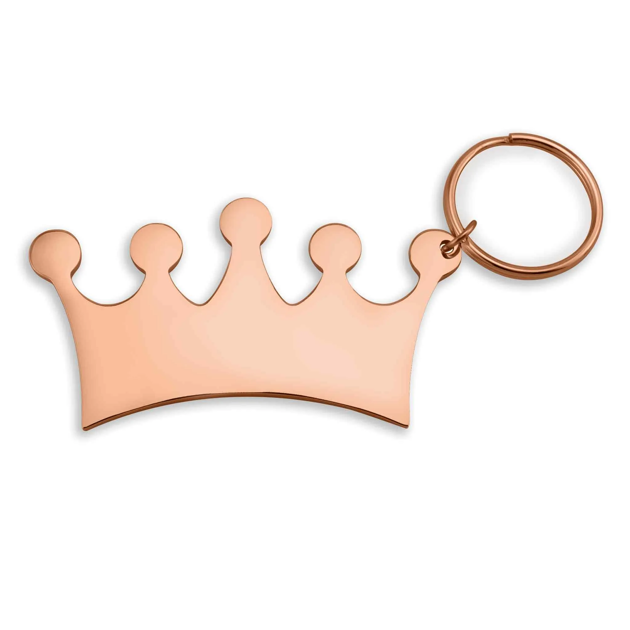 Engravable Crown Stainless Steel Keychain / SBB0288