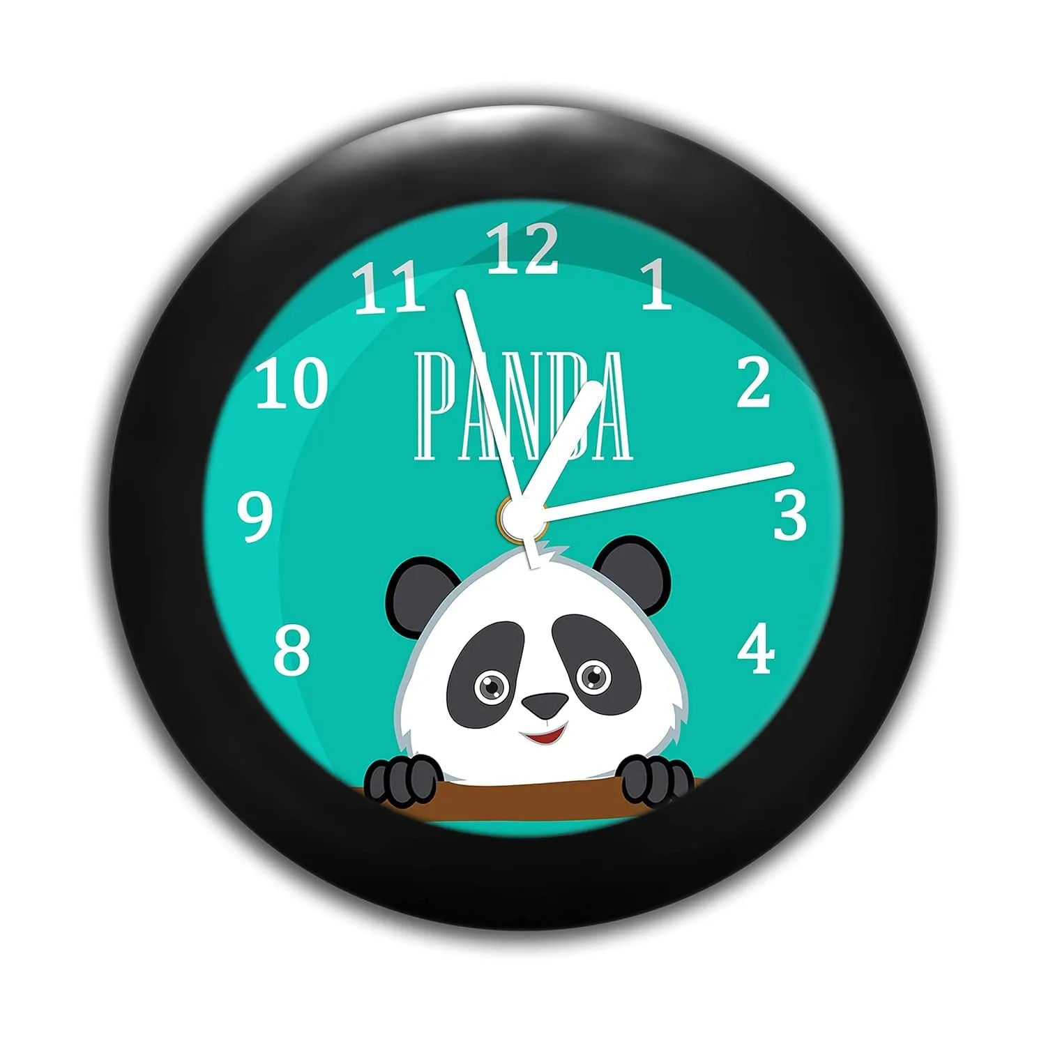 Epic Stuff - Adorable Panda Design Plastic Round Table Clock - Best Accessories for Home and Office Decor