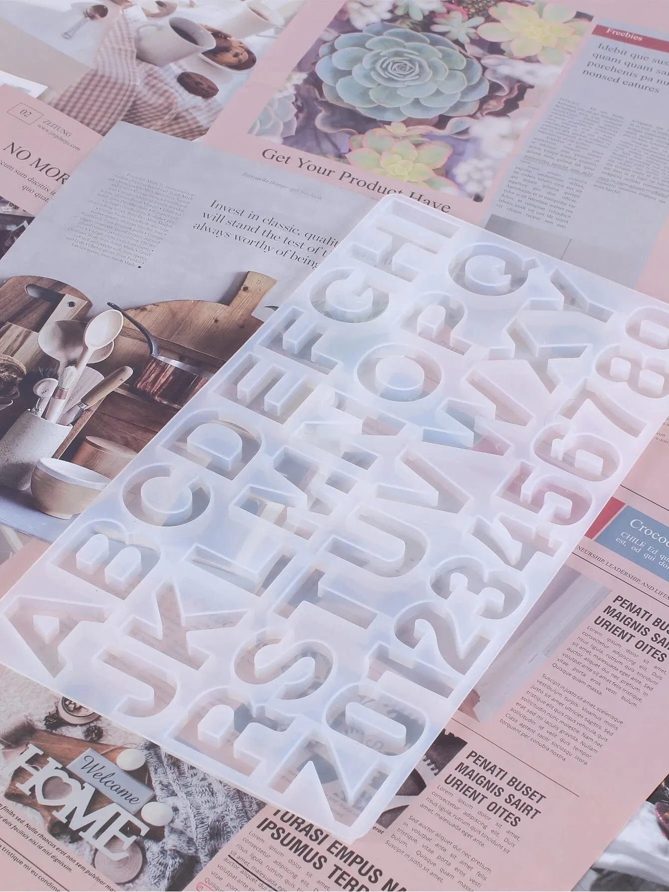 Epoxy Alphabet Silicone Mould