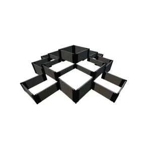 Frame It All | Tool-Free Machu Pichu Raised Garden Bed 10' X 10' Weathered Wood - 1" Profile