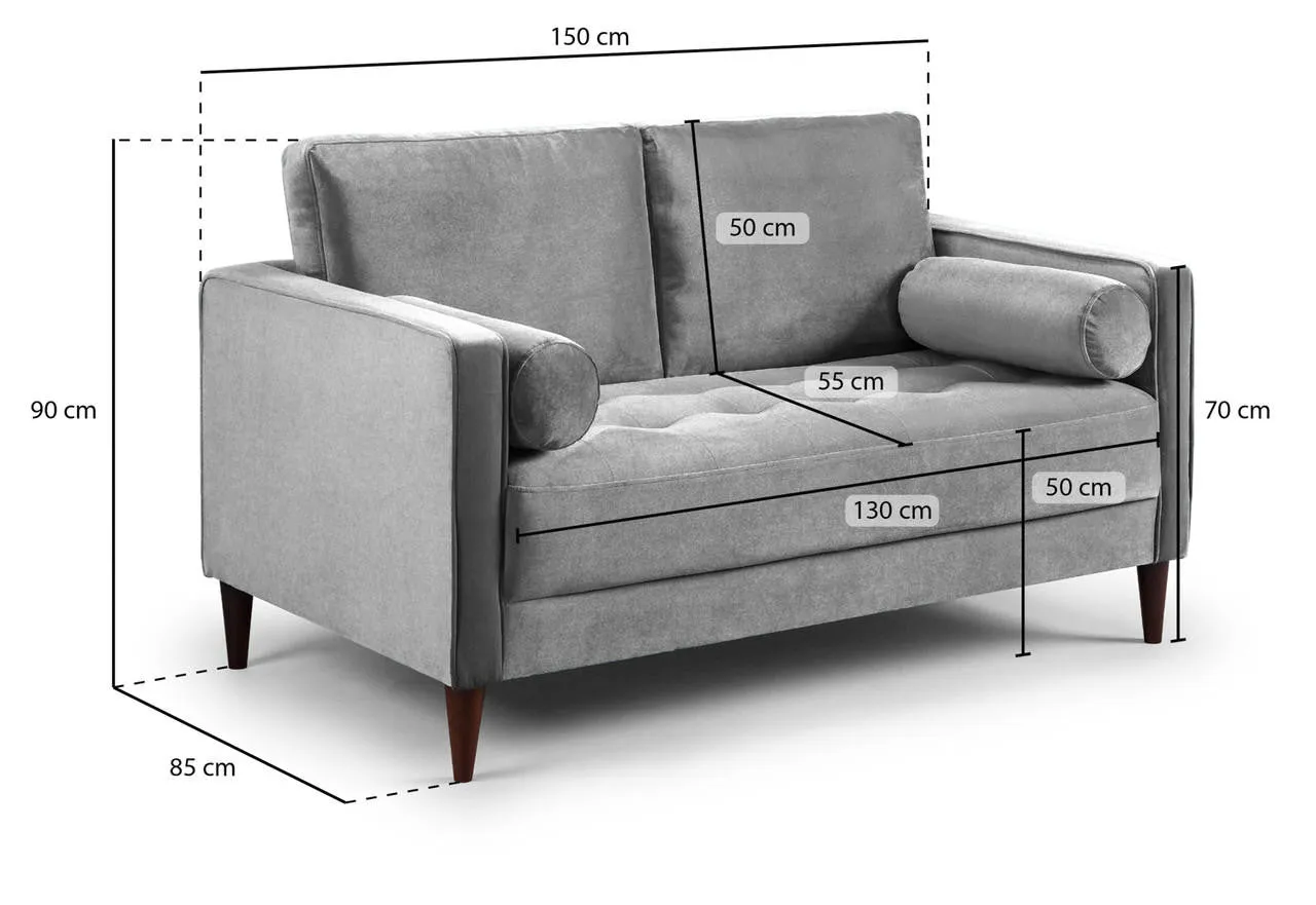 Fuji Sofa - Plush Teal 2 Seater