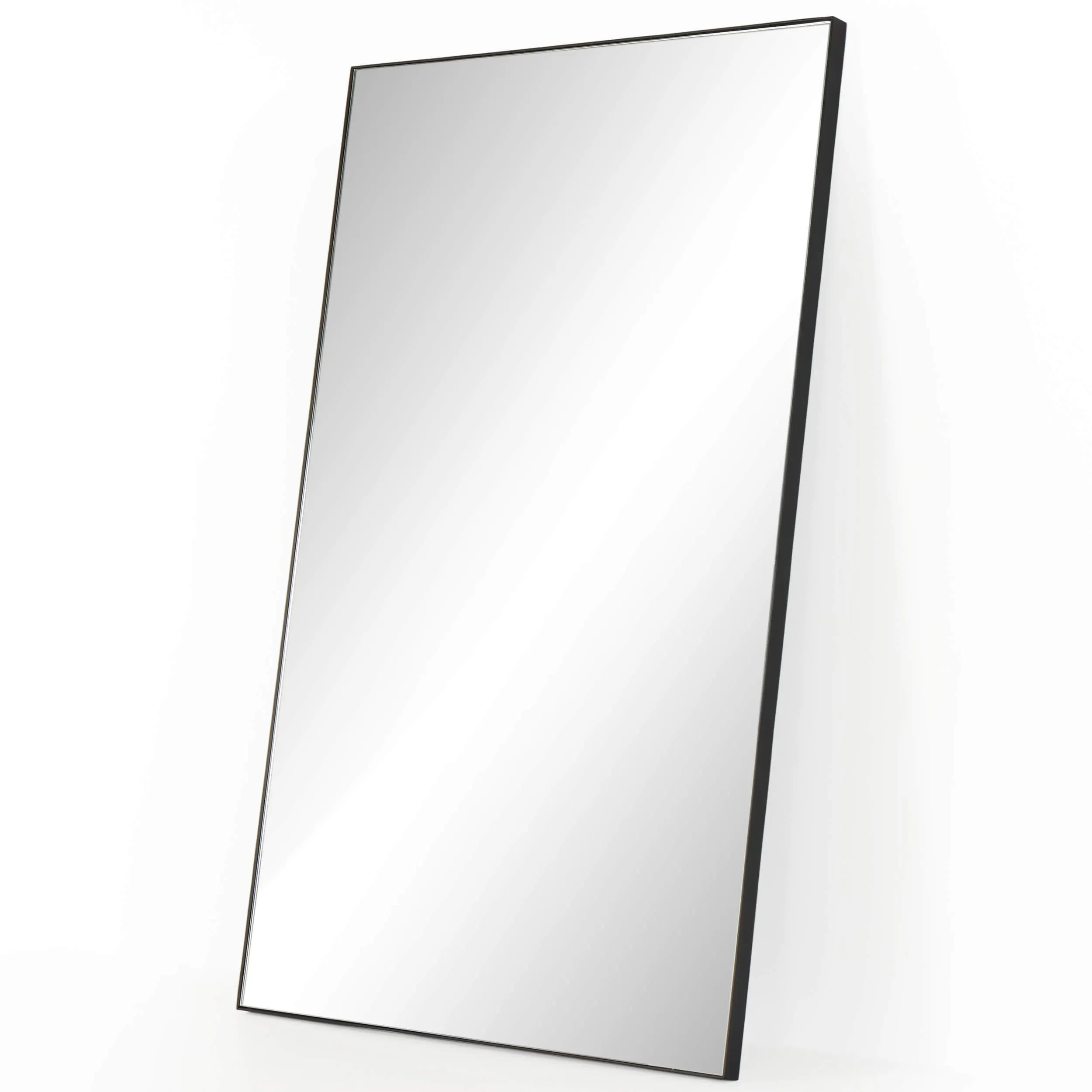 Georgina Rectangular Floor Mirror, Matte Black