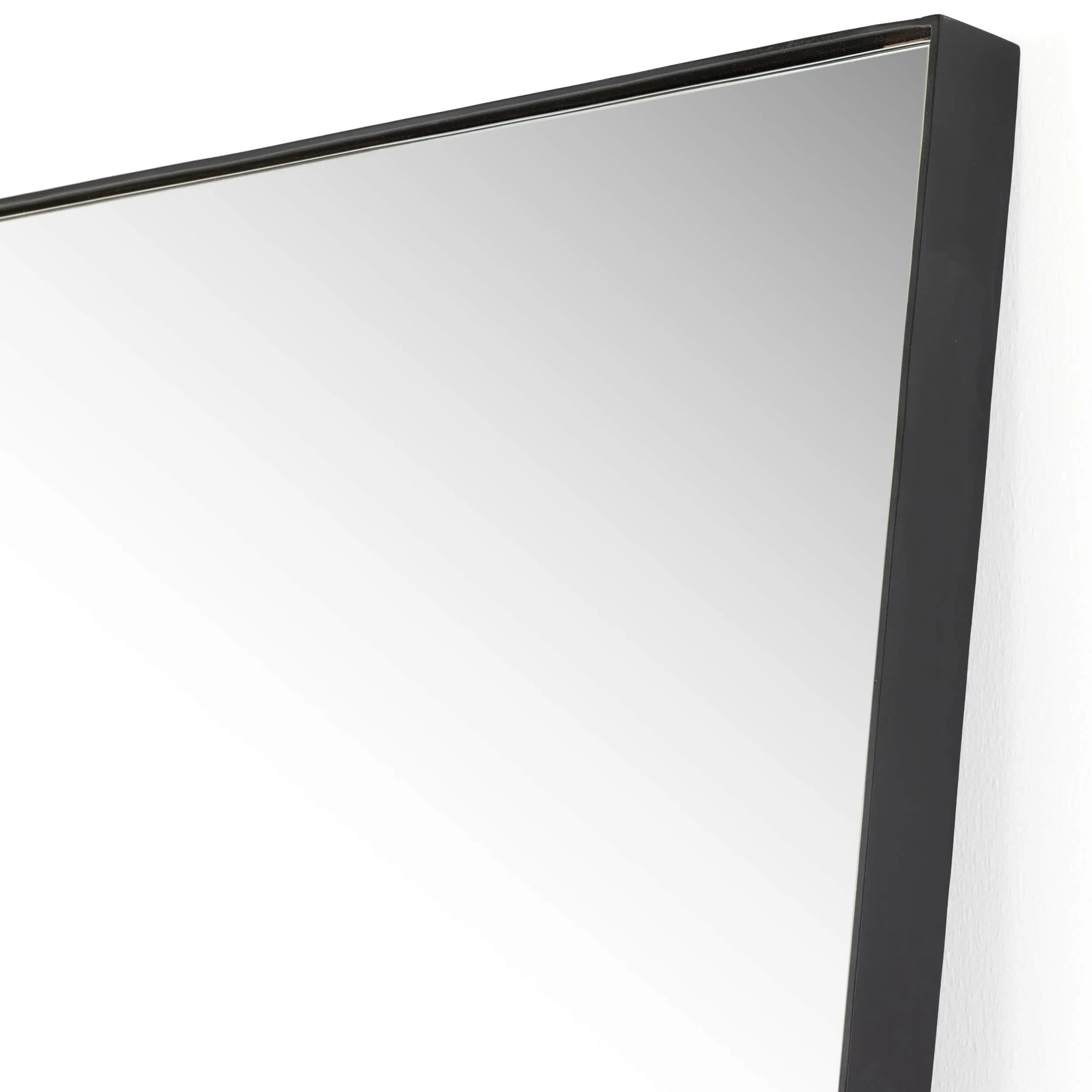 Georgina Rectangular Floor Mirror, Matte Black