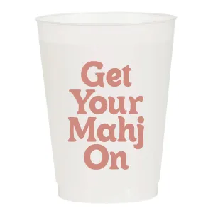 Get Your Mahj On Frosted Cups - Mahjong: Pack of 6
