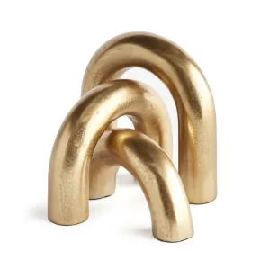 GOLD ARCO SCULPTURES SET OF 3 BY NAPA HOME & GARDEN