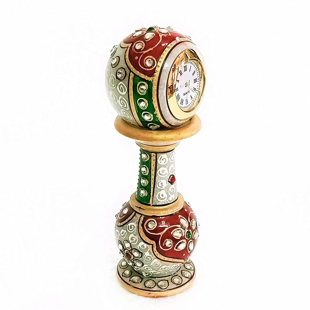 Handicraft Kingdom Table Clocks for Living Room Stylish Design & Decorative for Home, Bedroom, Classroom, Kidsroom & Office Desk| Approx Size (2 x 6 Inch) & Wt (380 Gm) Pack of 2