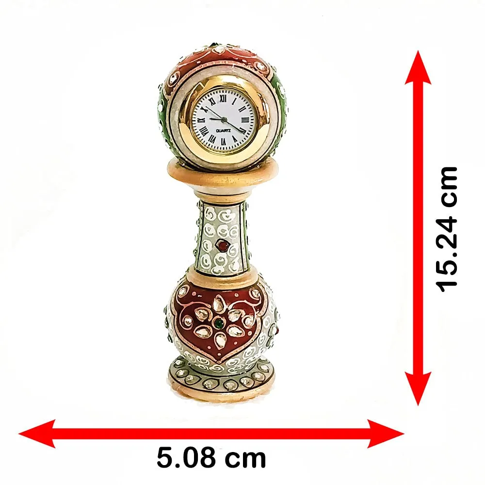 Handicraft Kingdom Table Clocks for Living Room Stylish Design & Decorative for Home, Bedroom, Classroom, Kidsroom & Office Desk| Approx Size (2 x 6 Inch) & Wt (380 Gm) Pack of 2
