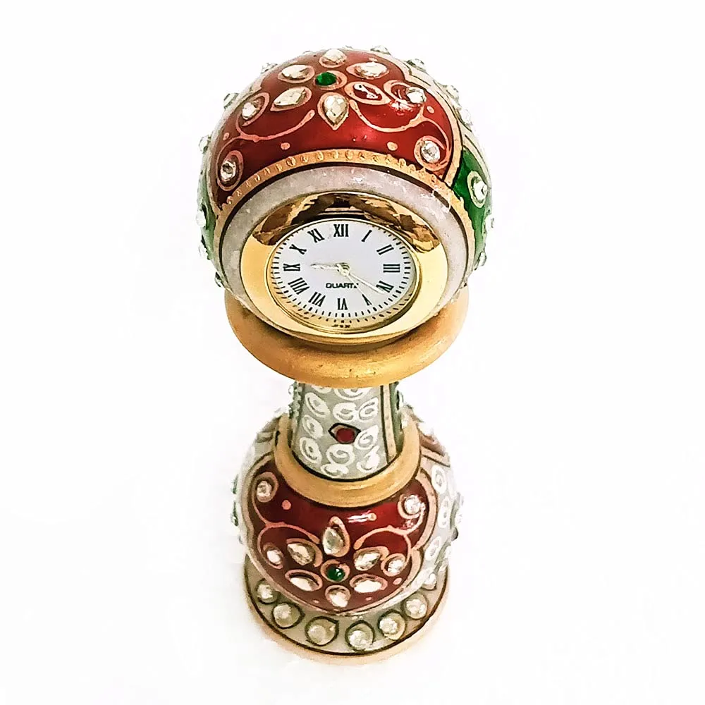 Handicraft Kingdom Table Clocks for Living Room Stylish Design & Decorative for Home, Bedroom, Classroom, Kidsroom & Office Desk| Approx Size (2 x 6 Inch) & Wt (380 Gm) Pack of 2