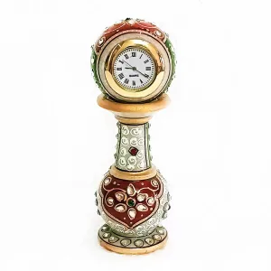 Handicraft Kingdom Table Clocks for Living Room Stylish Design & Decorative for Home, Bedroom, Classroom, Kidsroom & Office Desk| Approx Size (2 x 6 Inch) & Wt (380 Gm) Pack of 2