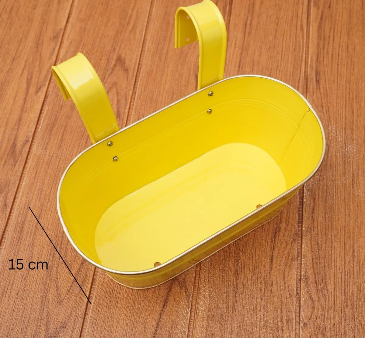 Hanging Pots For Plants Balcony Railing (Yellow - Pack4)