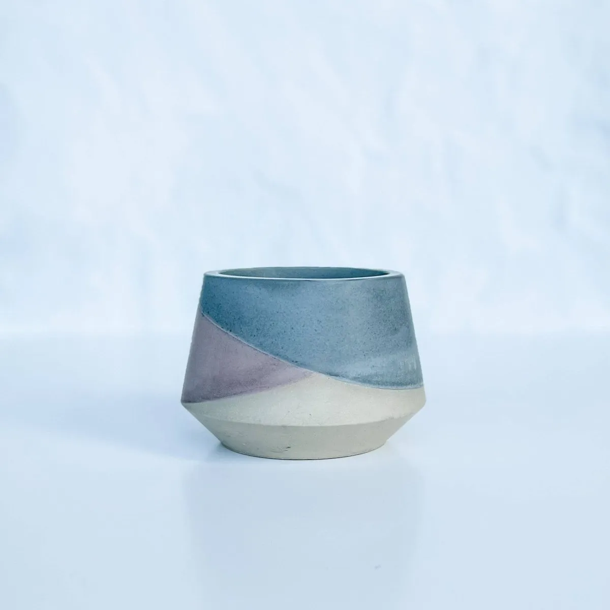 Harper Modern Concrete Planter - Midnight Blue 3 Inch
