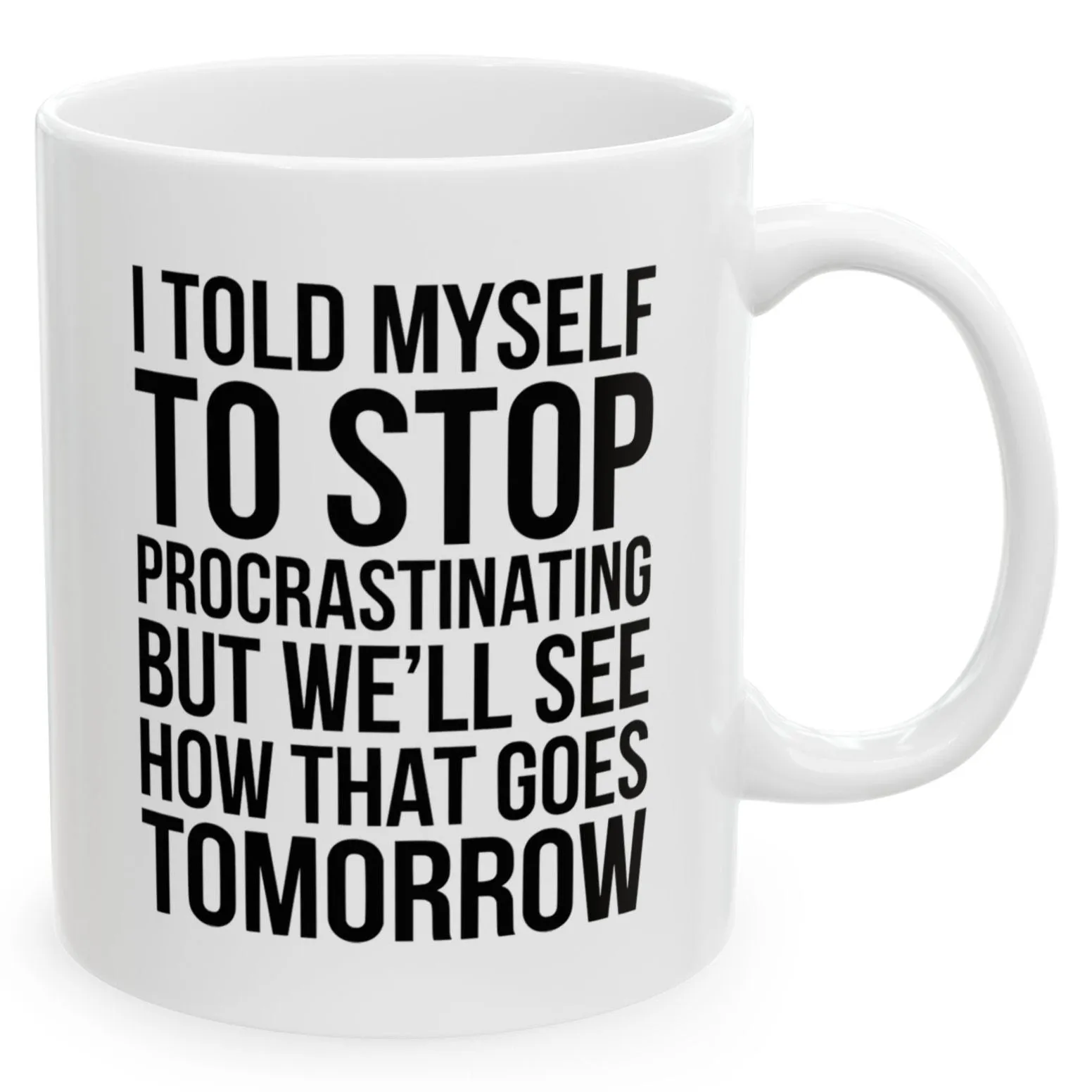 I Told Myself To Stop Procrastinating But We'll See Funny Christmas Birthday Gift 11oz Coffee Mug