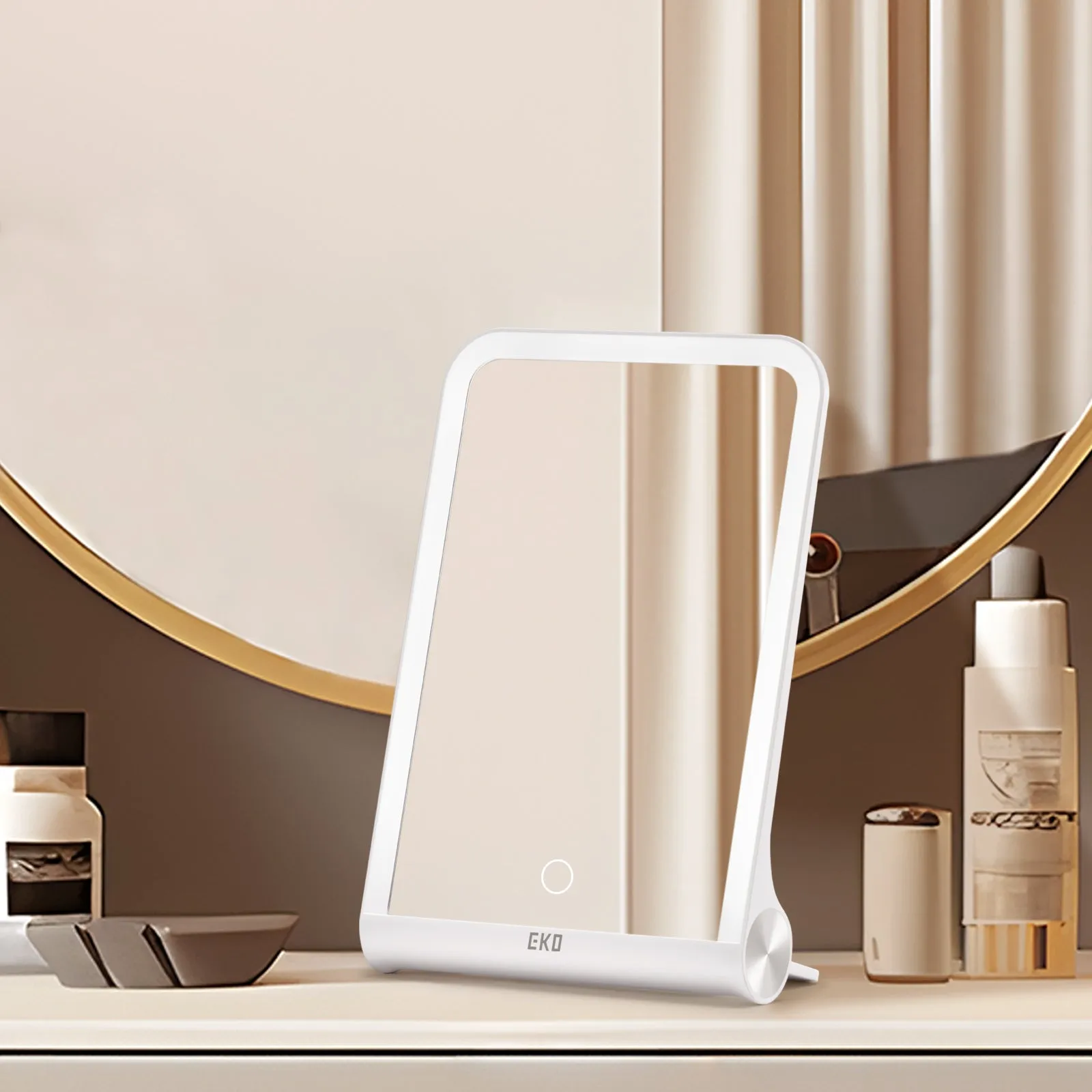iMira  1X Foldable 10.6" LED Mirror - White