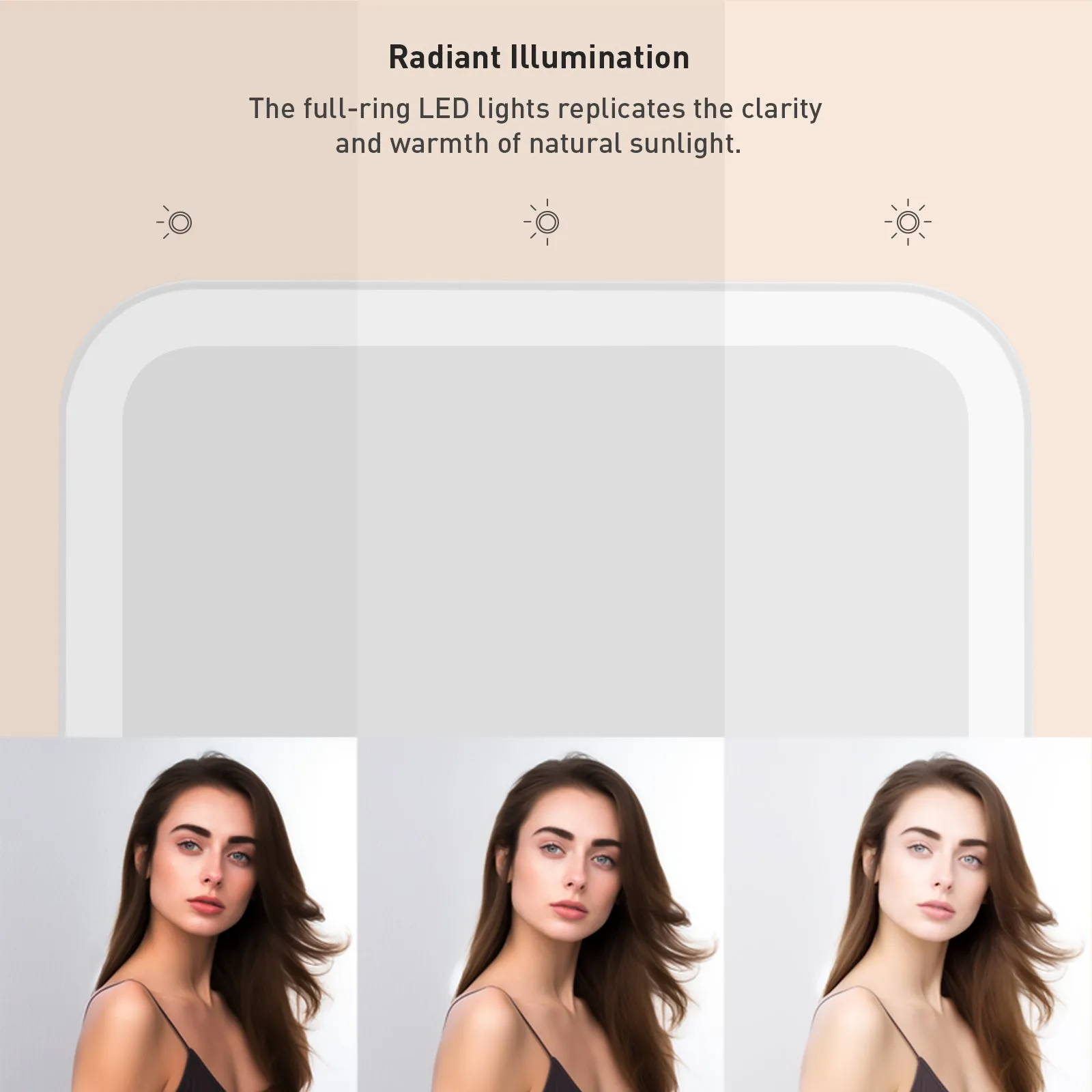 iMira  1X Foldable 10.6" LED Mirror - White
