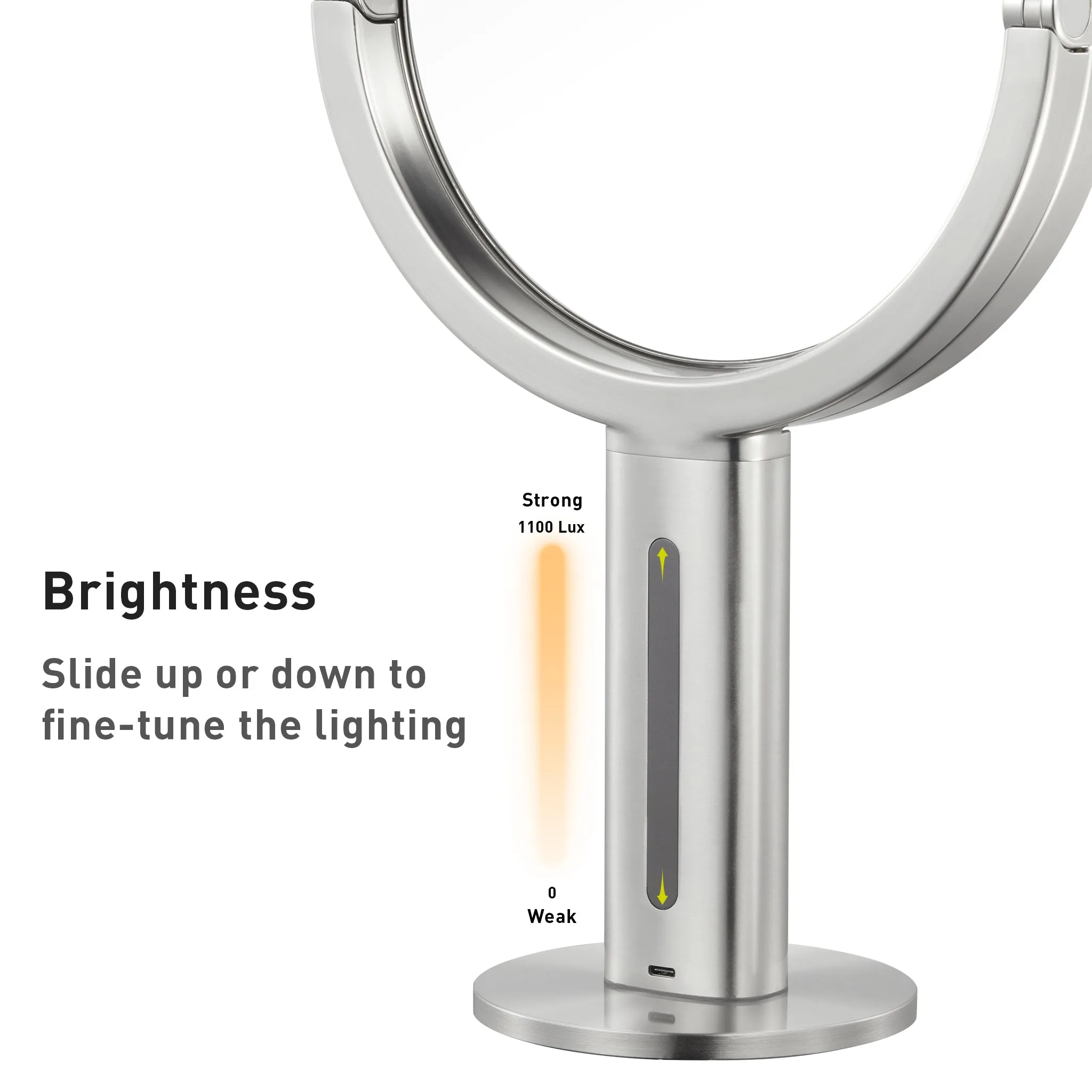 iMira Pro 8"  1X/5X Double Sided Sensor Mirror - Dark Gray